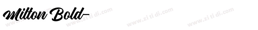Milton Bold字体转换